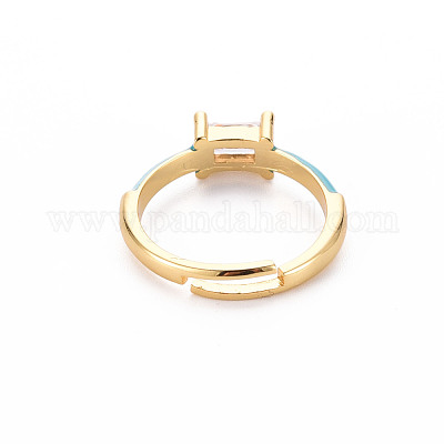 Манжеты из латуни с эмалью RJEW-T016-23E-NF-1