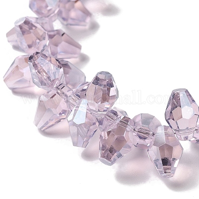 Нити гальванических бусин с жемчужным блеском EGLA-H104-07A-PL03-1