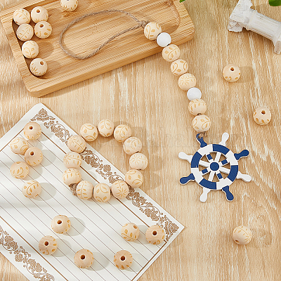 Деревянные бусины&nbsp;WOOD-FH0002-29A-1