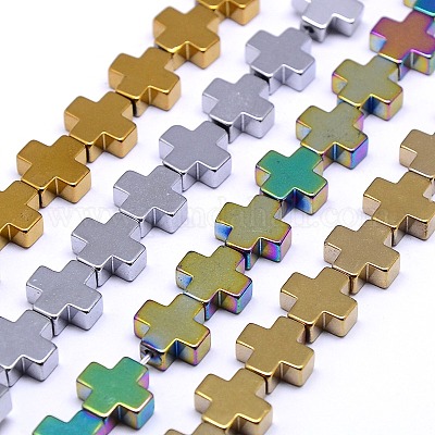 Гальванизировать немагнитных синтетический гематит бисер пряди G-I096-M-1