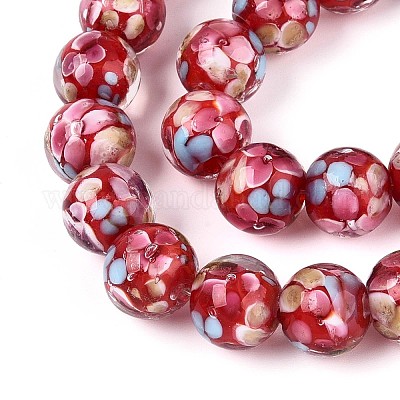 Бусы лэмпворк ручной работы LAMP-T007-04D-1