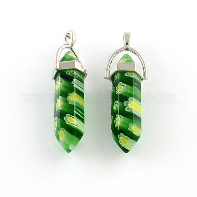 MILLEFIORI стеклянные подвески с фурнитурами сплава LK-R008-M01-1