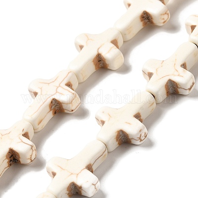 Нити из синтетических бирюзовых бусин G-E594-22C-1