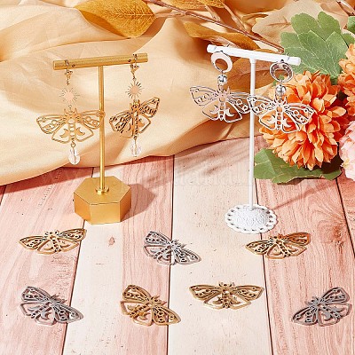 12 шт. подвески из нержавеющей стали 201 двух цветов STAS-SC0005-11-1