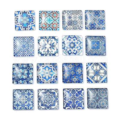 16шт стеклянные кабошоны&nbsp;GGLA-S059-02A-1