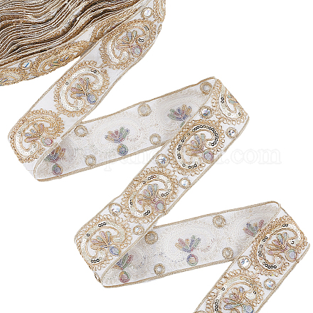 Полиэстеровая лента в этническом стиле для украшения шитья OCOR-WH20007-26E-1