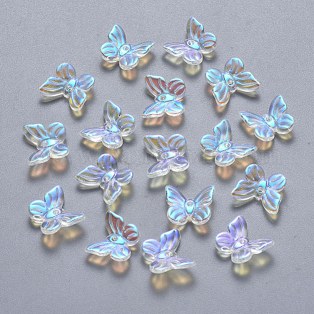 Прозрачные брызги окрашенные стеклянные подвески&nbsp;LS-GLAA-T016-20-1