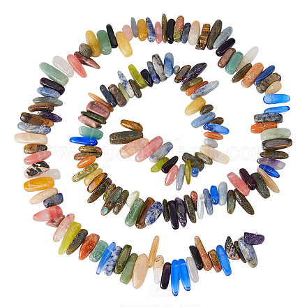 2 нить бусин из натуральных и синтетических драгоценных камней. G-FH0002-35-1