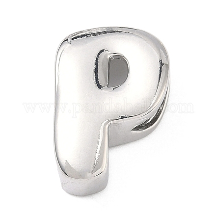 Латунные бусины с инициалами&nbsp;KK-B167-27P-01P-1