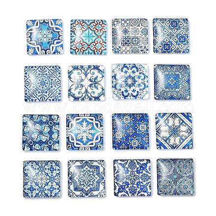 16шт стеклянные кабошоны&nbsp;GGLA-S059-02A-1