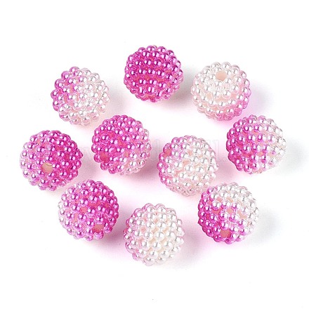 Имитация жемчуга акриловые&nbsp;OACR-T004-15mm-12-1