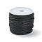 20M Waxed Cotton Cords, Multi-Ply Round Cord, Macrame Artisan String for Jewelry Making, Black, 1mm, about 21.87 Yards(20m)/Roll