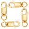 4Pcs Brass Lobster Claw Clasps, Real 14K Gold Filled, 8.5x4x2mm, Hole: 2mm