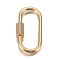 304 Stainless Steel Screw Carabiner Lock Charms, for Necklaces Making, Quick Links, Oval, Real 18K Gold Plated, 21x11x4mm, Screw: 7x4mm