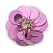 Flower Shape PVC Sequin/Paillette Beading Appliques, Sew on Ornament Accessories, for DIY Clothes, Bag, Shoes Decoration, Violet, 29~30x6mm