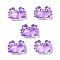 Transparent Glass Enamel Beads, Crab, Lilac, 15x21x8mm, Hole: 1.4mm