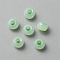 Handmade Lampwork Beads, Rondelle, Light Green, 4x2.5mm, Hole: 1mm, 150pcs/bag
