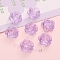 24Pcs Transparent Acrylic Beads, Rose, Plum, 18mm, Hole: 1mm