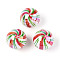 Printed Opaque Acrylic Beads, Round with Spiricle, AB Color, Crimson, 15.9mm, Hole: 2.8mm