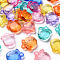 Transparent Acrylic Pendants, Faceted, Apple, Mixed Color, 20x17x5~6mm, Hole: 3mm, about 480pcs/500g