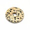 Donut/Pi Disc Natural Gemstone Pendants, Dalmatian Jasper, Donut Width: 16mm, 40x5.5mm, Hole: 8mm