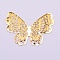 Iron Filigree Joiners Links, Butterfly, Golden, 29x41.5x0.5mm