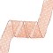 20 Yards Polyester Mesh Ribbon, Pleated Polka Dot Ribbon for Wedding, Gift, Party Decoration, Dark Salmon, 1-5/8 inch(42mm), about 20.00 Yards(18.29m)/Roll