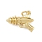 Brass Pendants, Raygun, Long-Lasting Plated, Lead Free & Cadmium Free, Rack Plating, with Jump Ring, Real 18K Gold Plated, 13.5x17x6mm, Hole: 3.3mm