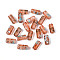 Picasso Transparent Glass Bugle Beads, Chocolate, 9x4.5mm, Hole: 1mm, about 1500pcs/pound