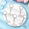 Rainbow Acrylic Keychains, with Iron Split Key Rings, Platinum, Mixed Color, 77mm