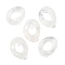 Natural Quartz Crystal Pendants, Rock Crystal Oval Charms, 23x18x6.5mm, Hole: 7.5x12.5mm