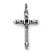 Tibetan Style 304 Stainless Steel Pendants, Cross, Antique Silver, 54x29x6.2mm, Hole: 5~6.5mm