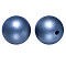 Imitation Metal Style Round Silicone Beads, Steel Blue, 15mm, Hole: 2mm
