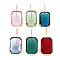 Faceted Rectangle Glass Dangle Earrings, with Brass Findings, Long-Lasting Plated, Light Gold, Mixed Color, 45mm, Pin: 0.8mm