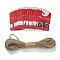 Rectangle Christmas Theme Kraft Paper Cord Display Cards, with 10m Bundle Hemp Rope, Gloves Pattern, 7x4x0.03cm, Hole: 5mm, 50pcs; Rope: 10m Long, 2mm In Diameter