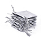 Organza Bags, Silver, Rectangle, about 5cm wide, 7cm long