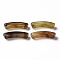 Two Tone Acrylic Beads, Imitation Gemstone, Curved Tube, Dark Khaki, 31x9.5x7.5mm, Hole: 1.8mm, about 345pcs/500g