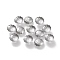 Non-Tarnish 304 Stainless Steel Bead Caps, Apetalous, Flower, Stainless Steel Color, 7x7x2mm, Hole: 1.2mm