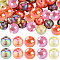 Thanksgiving Day Theme 100Pcs 5 Colors Opaque Acrylic Beads, AB Color Plated, Round, Mixed Color, 16x15mm, Hole: 2.8mm, 20pcs/color