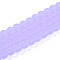 Transparent Glass Beads Strands, Round, Frosted, Lilac, 9.8~10mm, Hole: 1.4mm, about 40pcs/strand, 14.57~14.84''(37~37.5cm)