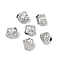 Hammered 304 Stainless Steel Beads, Nuggets, Stainless Steel Color, 6.5x7x5.5mm, Hole: 1.8mm