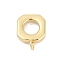 Brass Tube Bails, Cadmium Free & Nickel Free & Lead Free, Square, Real 18K Gold Plated, 12x9x2.5mm, Hole: 1.5mm