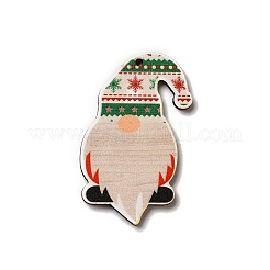 Рождественские односторонние деревянные большие подвески с принтом WOOD-H102-01B