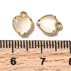 Сердце латунные амулеты&nbsp;KK-D024-02B-G