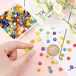 200 шт. 10-х видов стеклянных бусин миллефиори ручной работы&nbsp;LAMP-SC0001-15