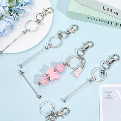 12шт. брелок для ключей из сплава с бусинами&nbsp;KEYC-SC0001-44