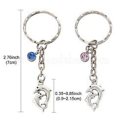 2шт. брелок из сплава стекла ко Дню святого Валентина&nbsp;KEYC-YW00188