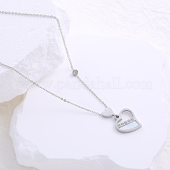 Ожерелья из нержавеющей стали с подвеской в виде сердца для женщин&nbsp;AX1531