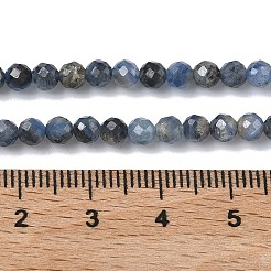 Натуральные нити из кианита / цианита / дистенового бисера&nbsp;G-L651-C02-4mm