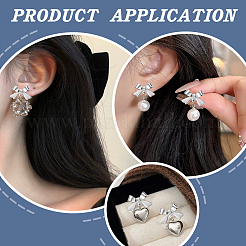 26 шт. фурнитура для сережек в виде банта из латуни&nbsp;DIY-ME0001-09P